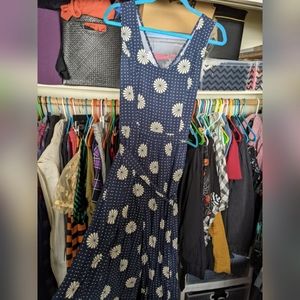 Modcloth Daisy Print Romper with Front Tie